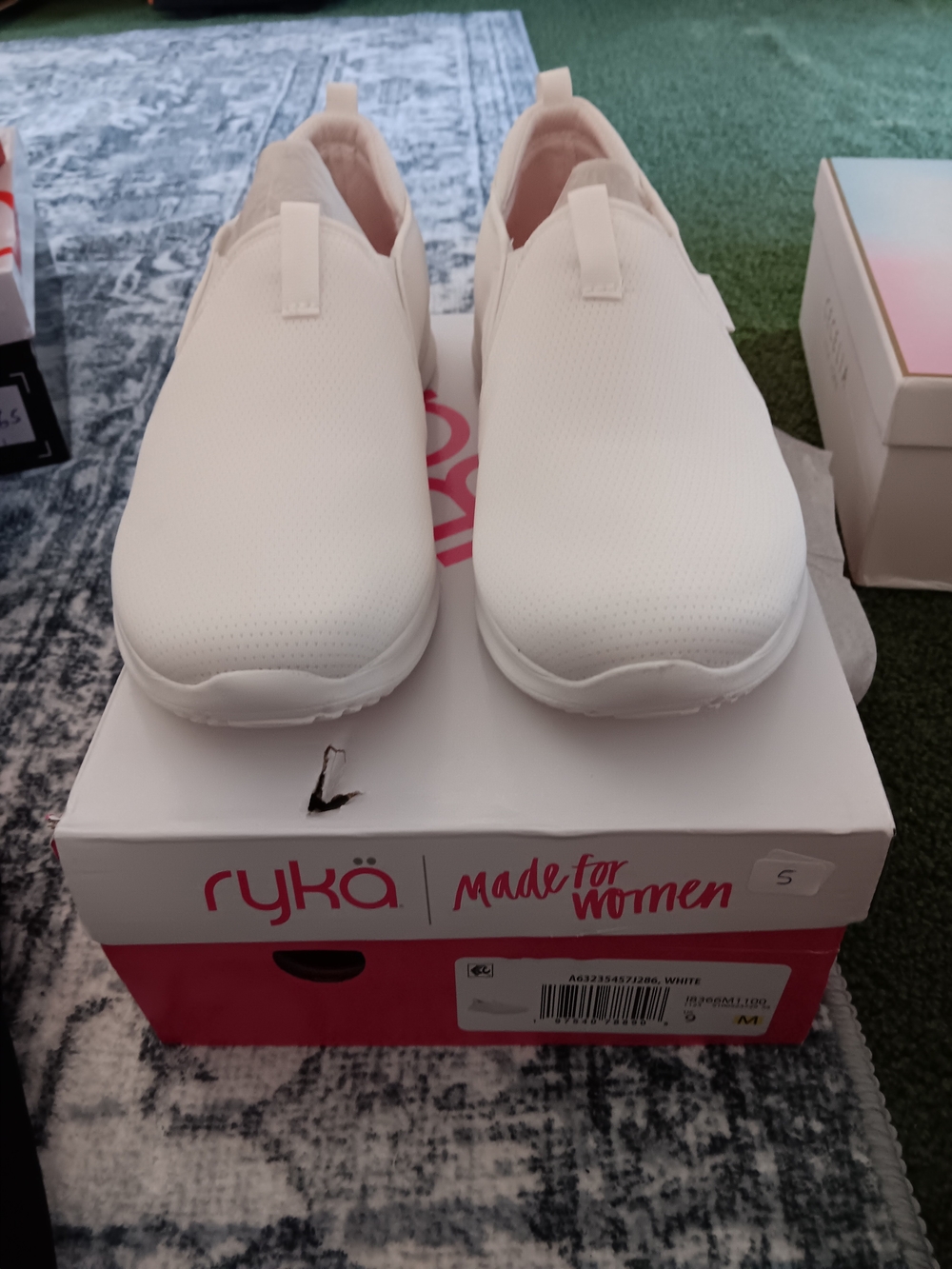 Ryka Women’s Slip-On Walking Shoes in White Size 9